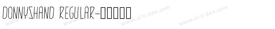 DonnysHand Regular字体转换
